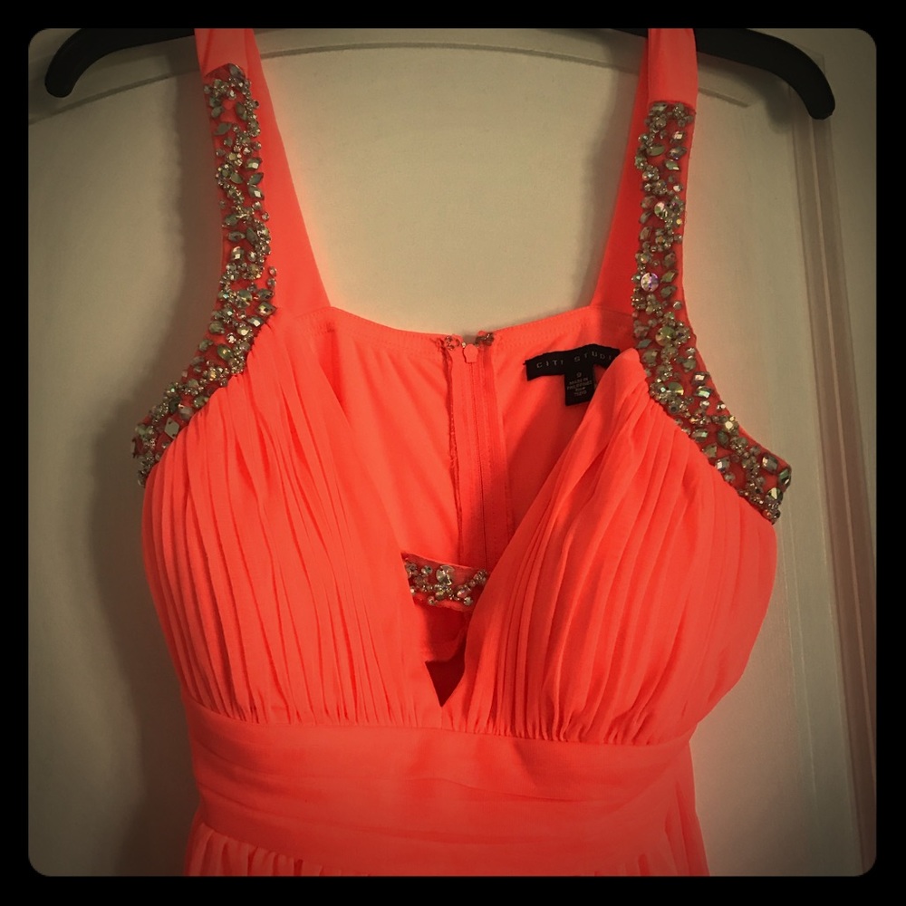 coral prom dress